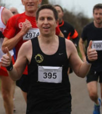 Alan O'Brien...winner of the Great Railway Run 10k race for the 2nd year