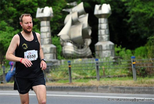 Roger O'Mahony in the Relay event