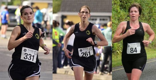 Silver medalists in the Munster Half-Marathon Championships...Sandra Manning, Elaine Guinane & Adelle O'Connor