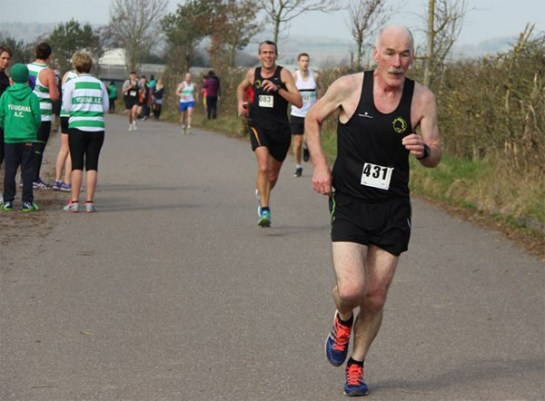 Joe Murphy putting in a particularly strong performance on the day to lead the M50 team to Bronze