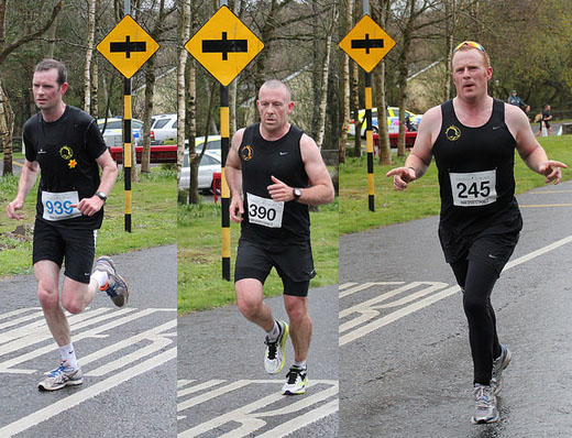 Ciarán Bouse, Shane O'Shaughnessy & John McCarthy in the 10 mile
